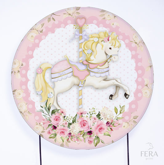 Painel Redondo Carrossel Sublimado