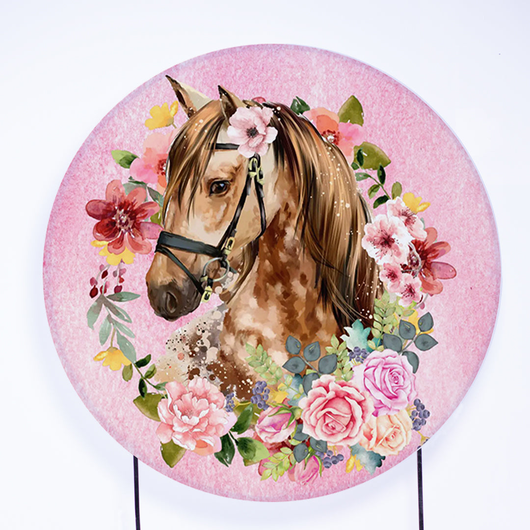 Painel Redondo Cavalo Sublimado