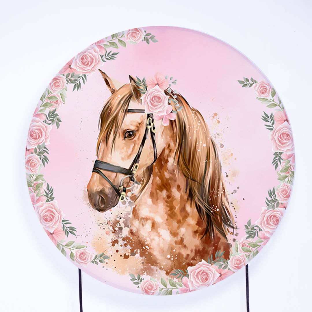 Painel Redondo Cavalo Sublimado