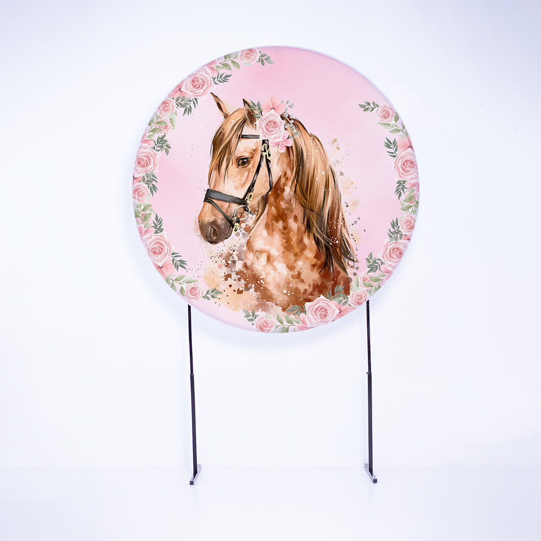 Painel Redondo Cavalo Sublimado