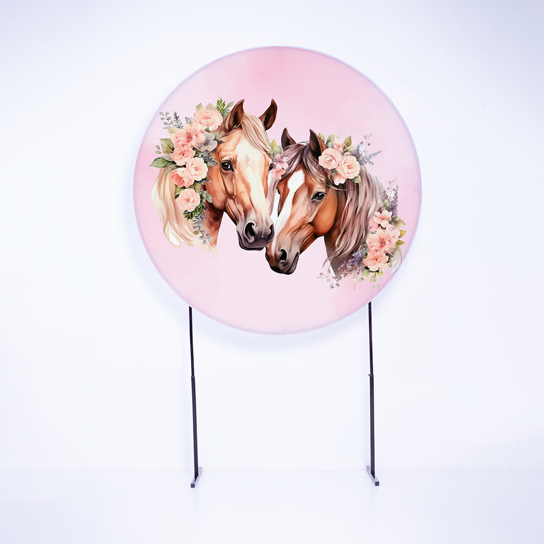 Painel Redondo Cavalo Sublimado