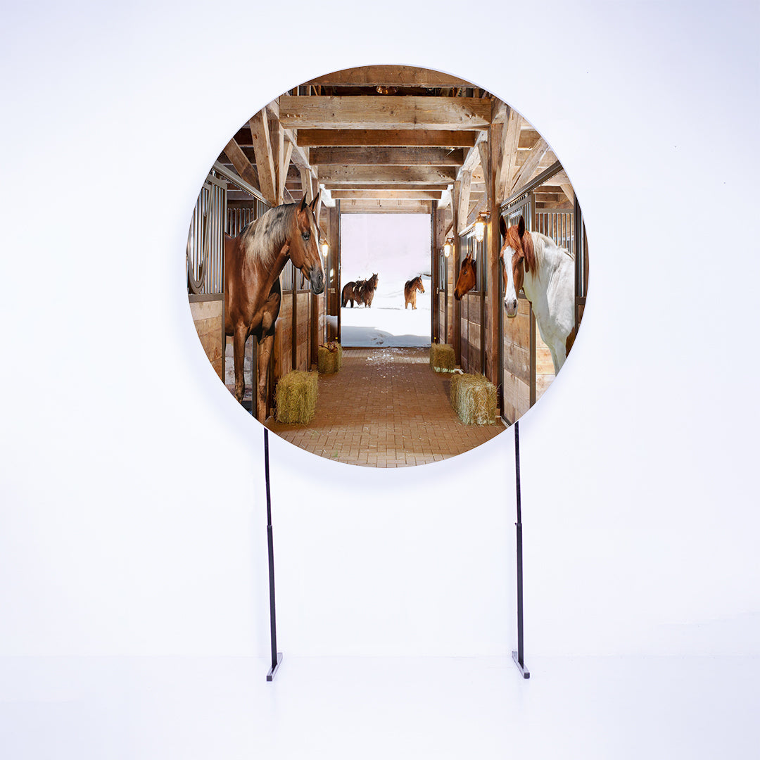 Painel Redondo Cavalo Sublimado