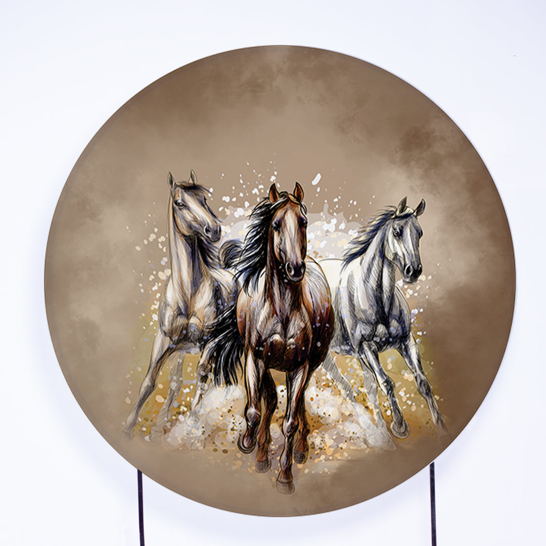 Painel Redondo Cavalo Sublimado