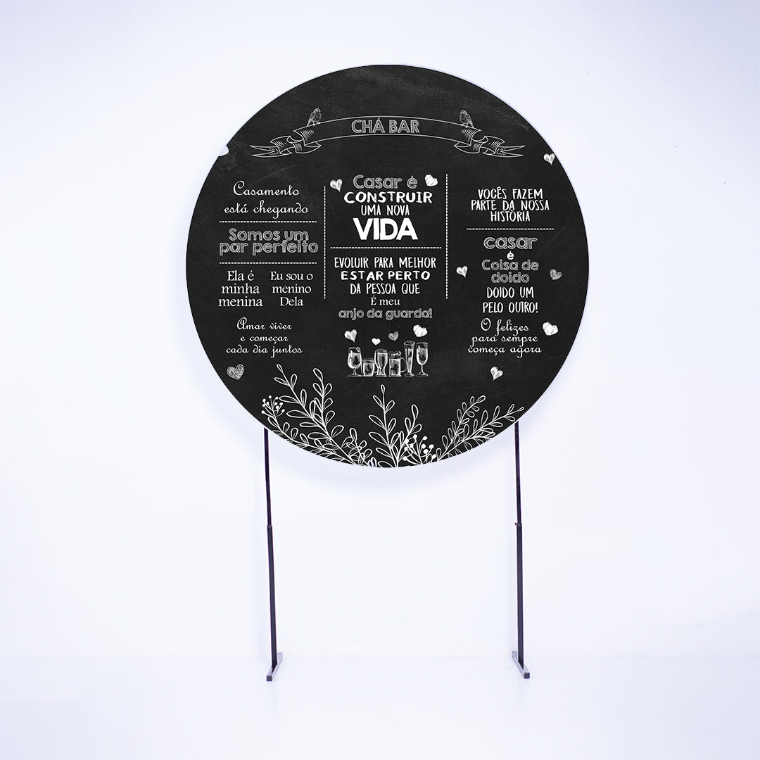 Painel Redondo Chá Bar Sublimado