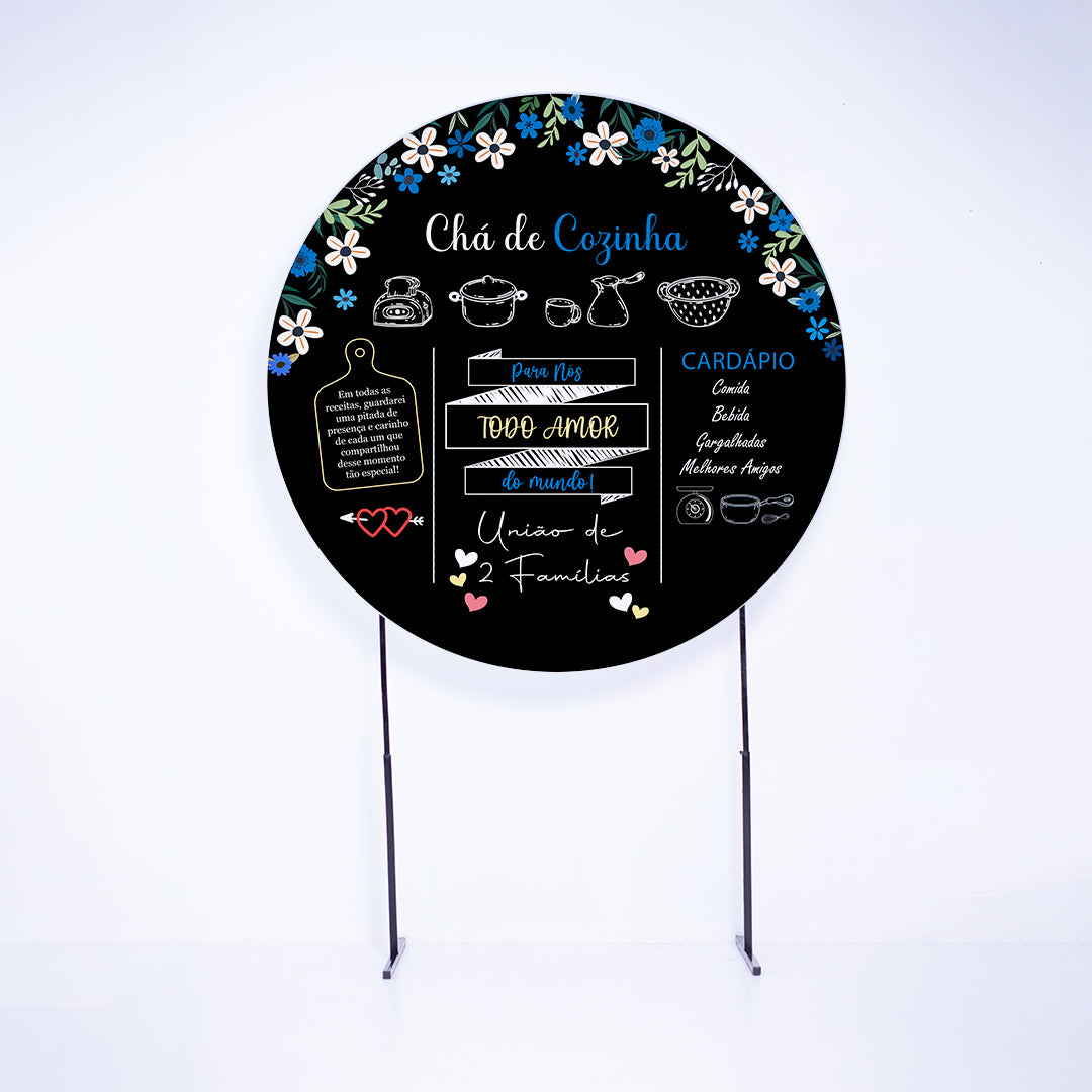 Painel Redondo Chá de Casa Nova Sublimado