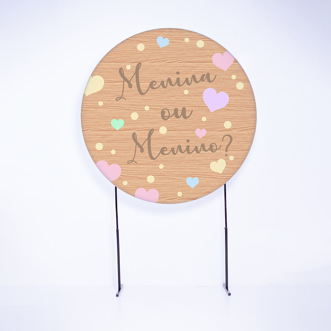 Painel Redondo Chá Revelação Sublimado