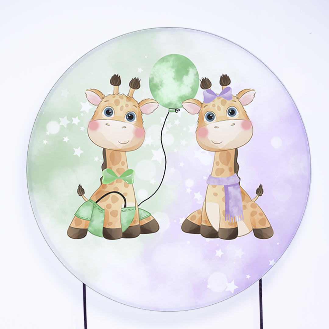 Painel Redondo Chá Revelação Sublimado