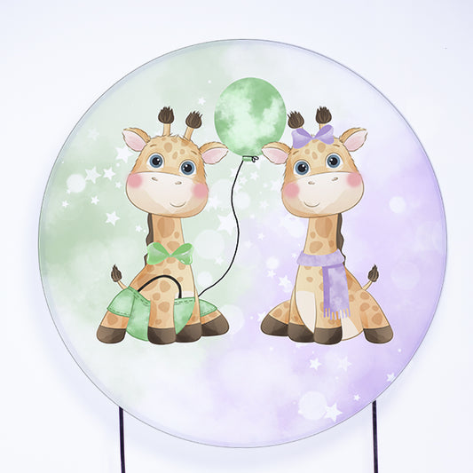 Painel Redondo Chá Revelação Sublimado