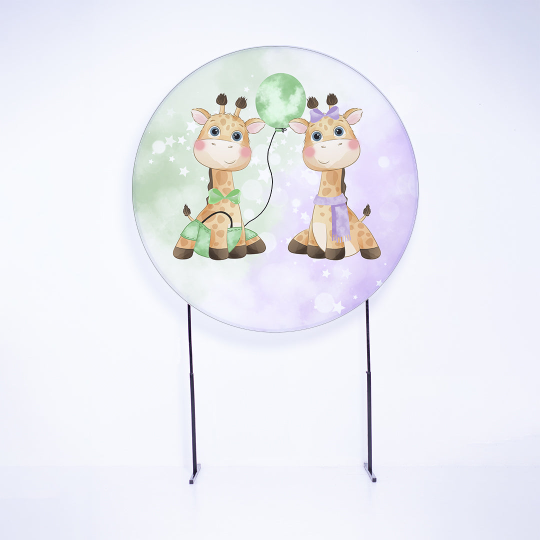 Painel Redondo Chá Revelação Sublimado