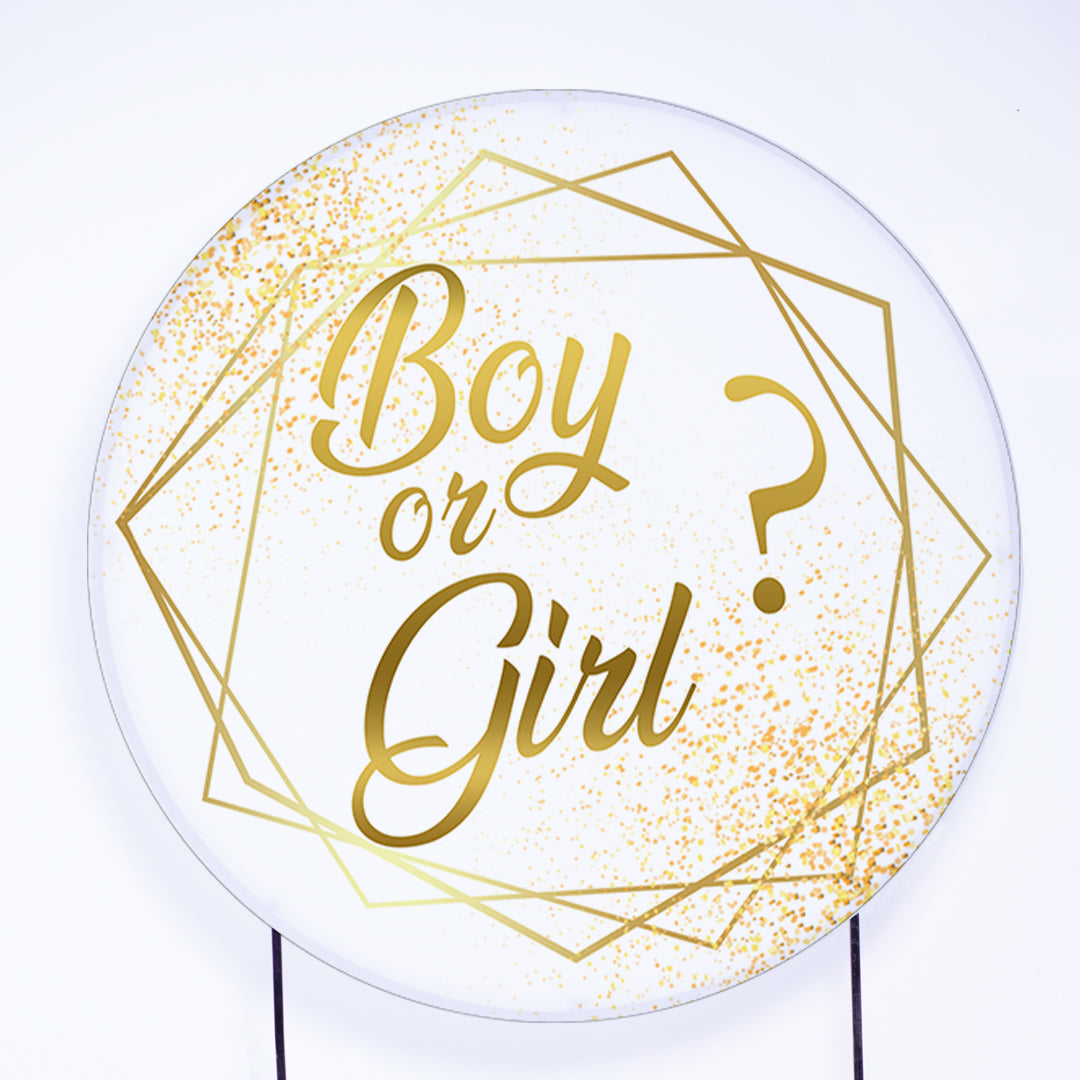 Painel Redondo Chá Revelação Sublimado