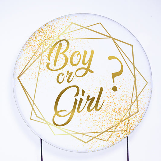 Painel Redondo Chá Revelação Sublimado