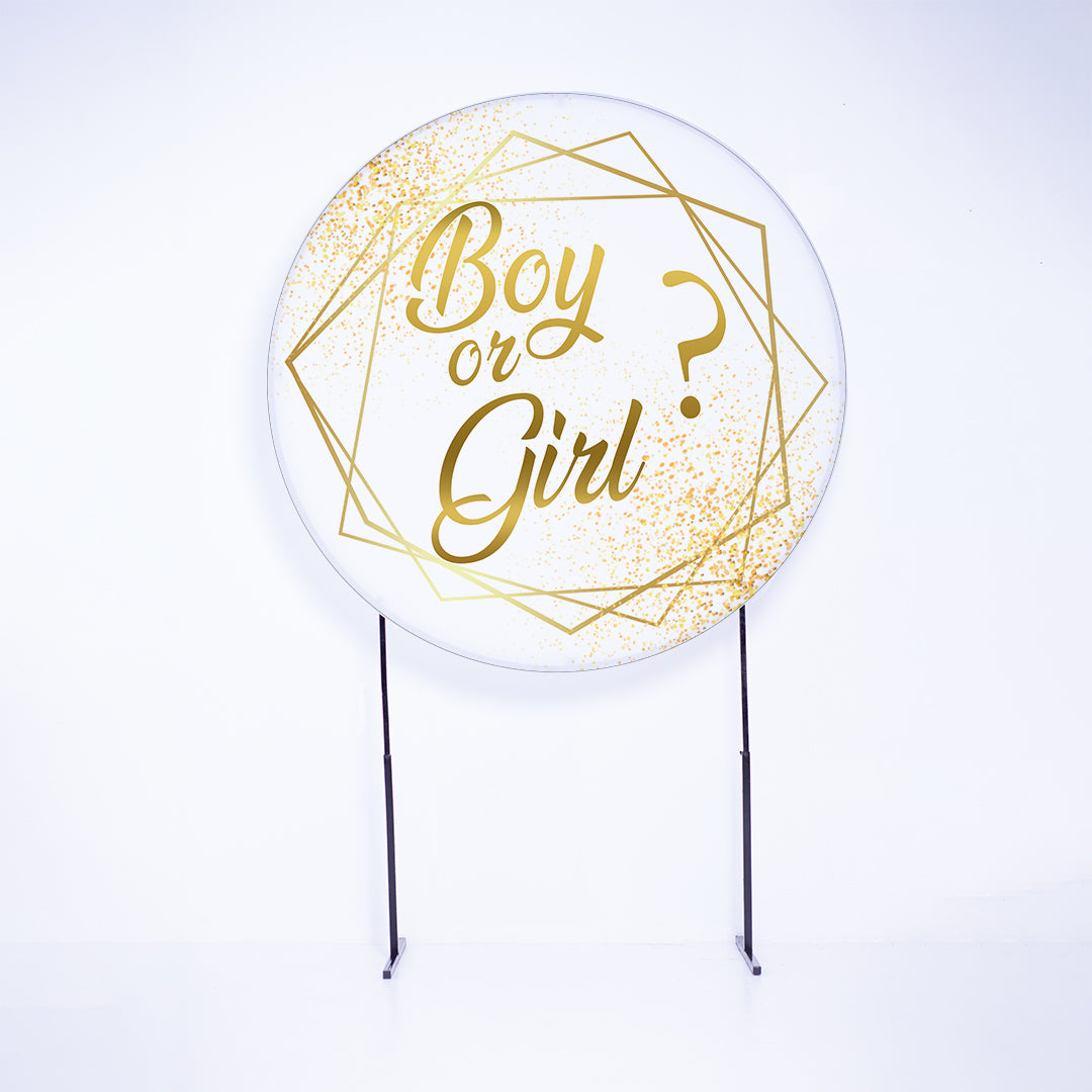 Painel Redondo Chá Revelação Sublimado