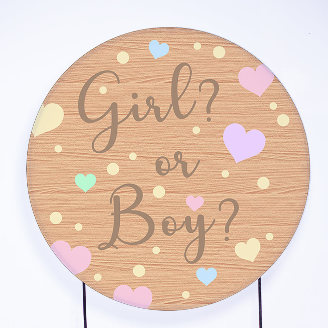 Painel Redondo Chá Revelação Sublimado