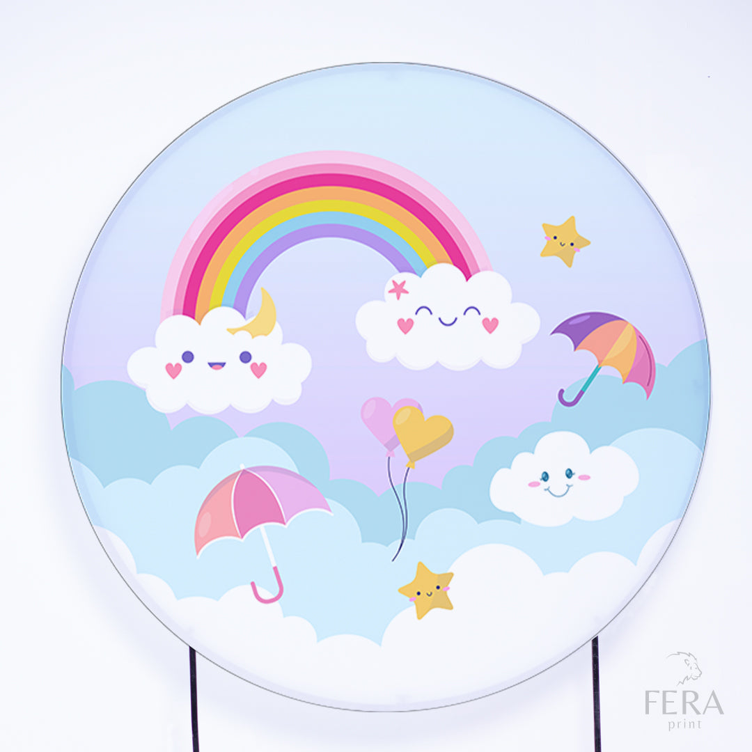 Painel Redondo Chuva de Amor Sublimado