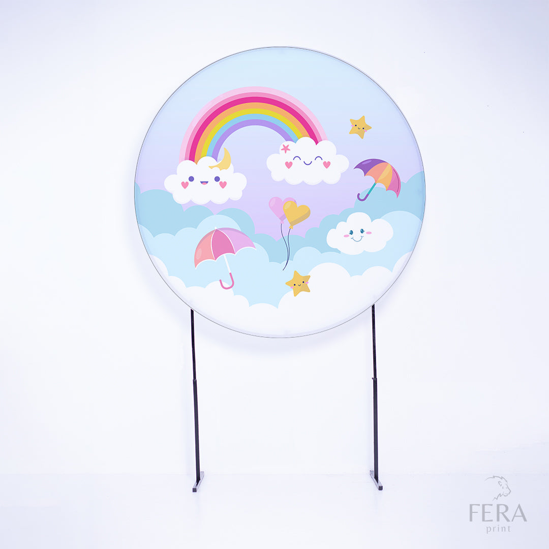 Painel Redondo Chuva de Amor Sublimado