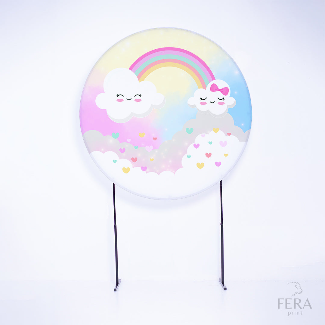 Painel Redondo Chuva de Amor Sublimado