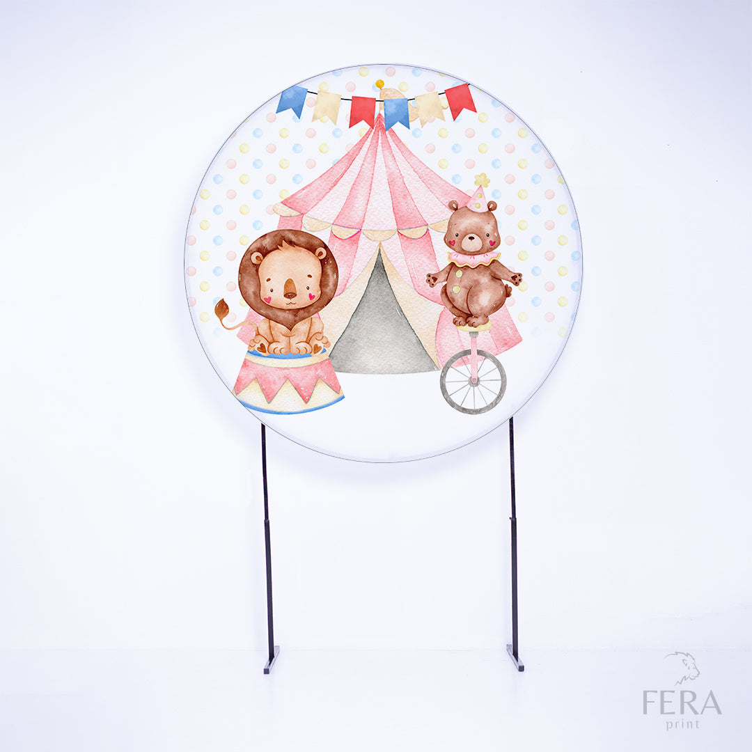 Painel Redondo Circo Sublimado