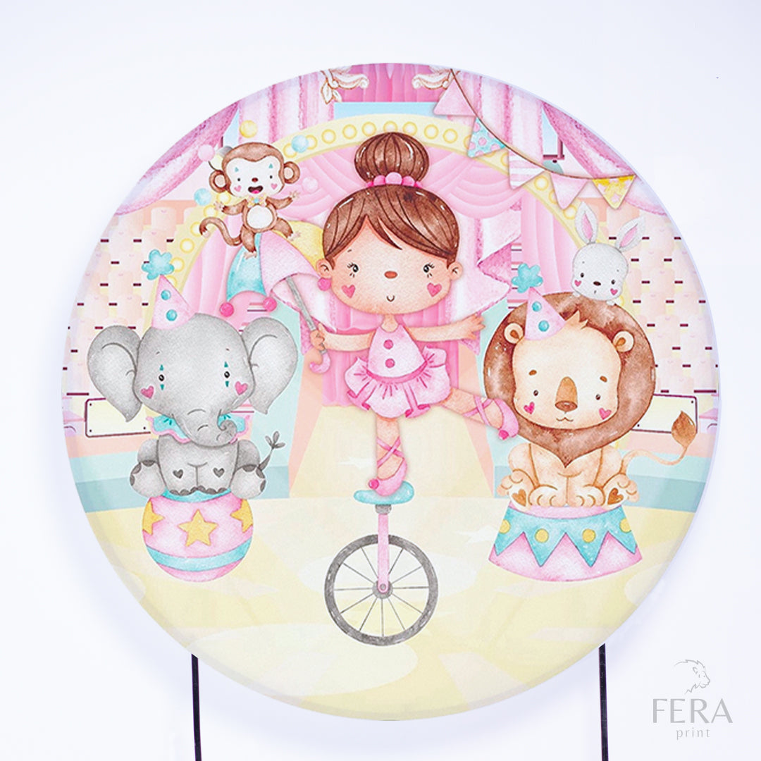 Painel Redondo Circo Sublimado