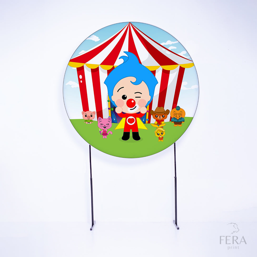 Painel Redondo Circo Palhaço Sublimado