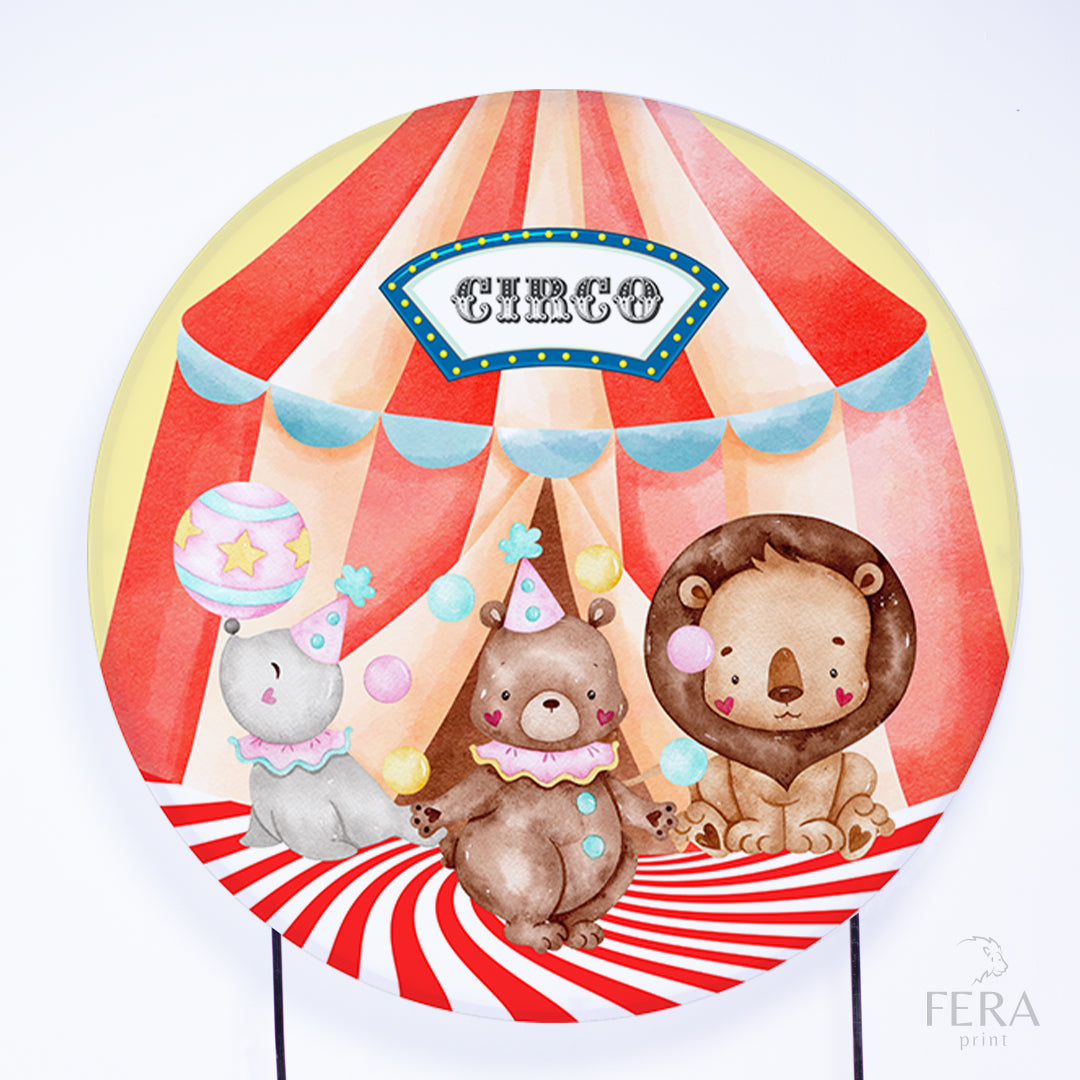 Painel Redondo Circo Sublimado