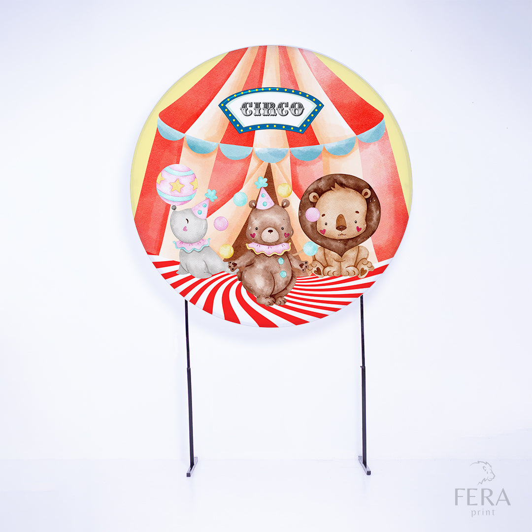 Painel Redondo Circo Sublimado