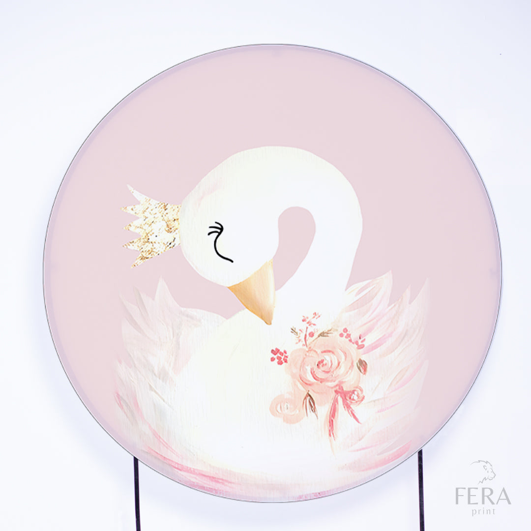 Painel Redondo Cisne Sublimado