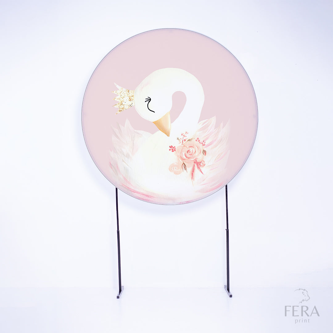 Painel Redondo Cisne Sublimado