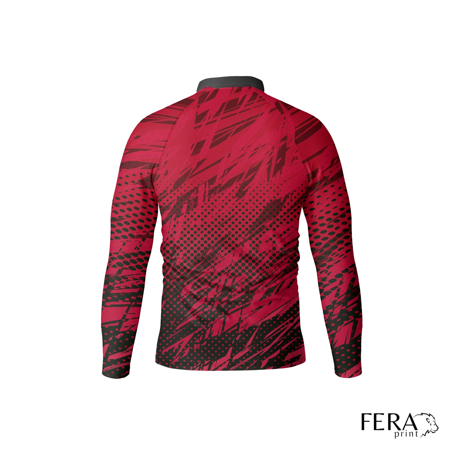 Camiseta de Pesca Manga Longa com Zíper