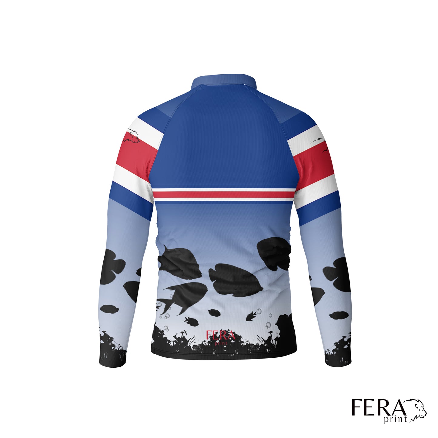 Camiseta de Pesca Manga Longa com Zíper
