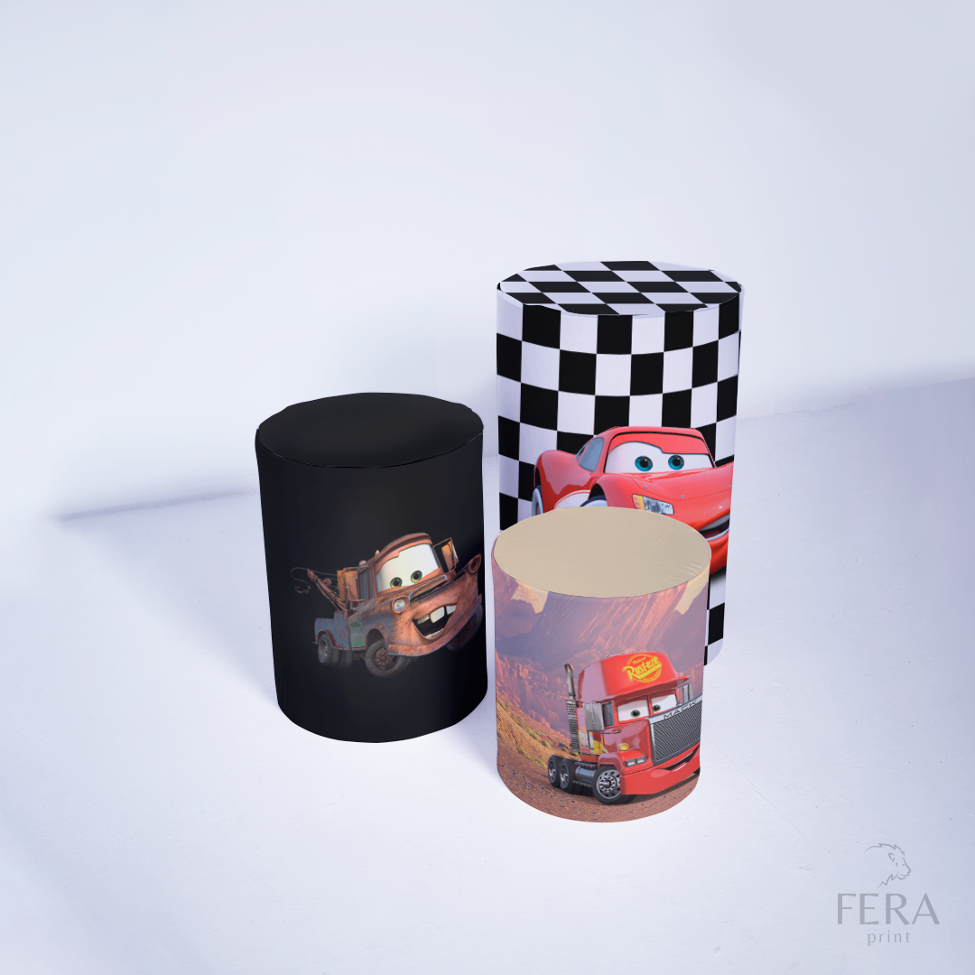 Kit Capa Cilindros + Capa Painel Carros Personagens Sublimado