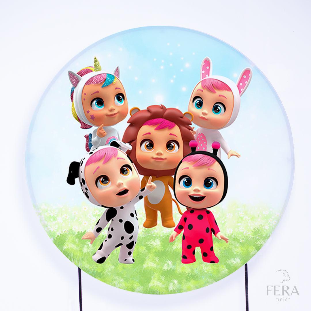 Painel Redondo Bebês Chorões Sublimado