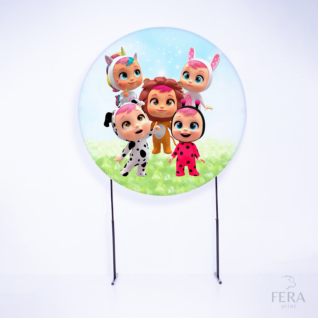 Painel Redondo Bebês Chorões Sublimado