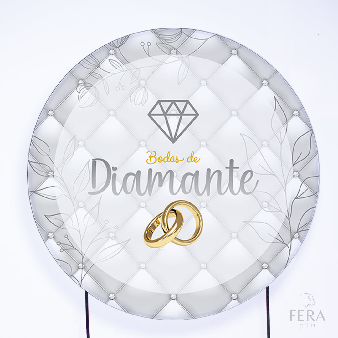 Kit Capa Cilindros + Capa Painel Bodas de Diamante Sublimado