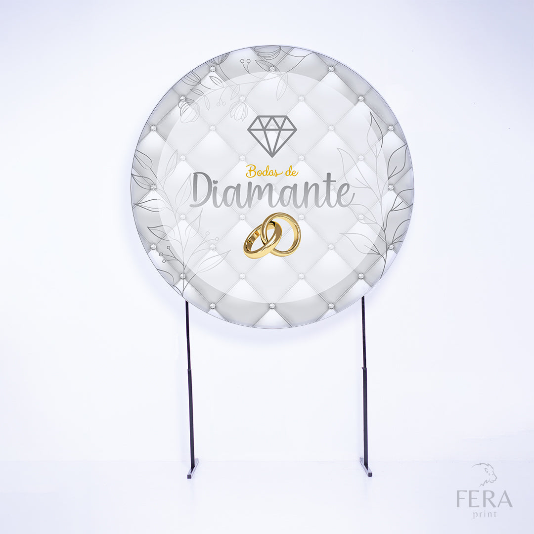 Kit Capa Cilindros + Capa Painel Bodas de Diamante Sublimado