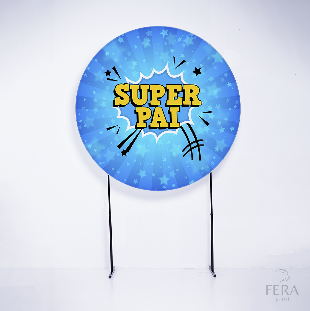 Painel Redondo Dia Dos Pais Gravata Sublimado