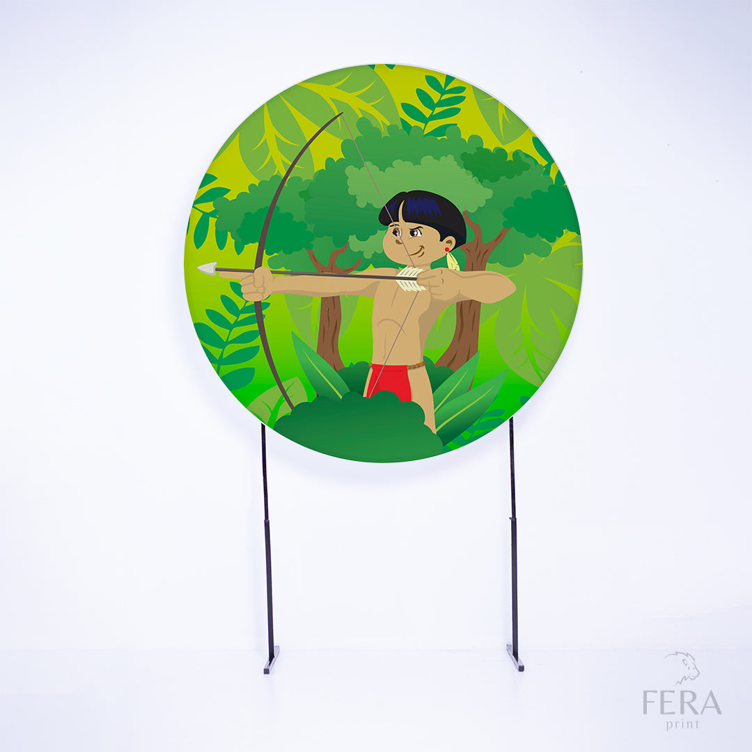 Painel Redondo Dia dos Povos Indígenas Sublimado