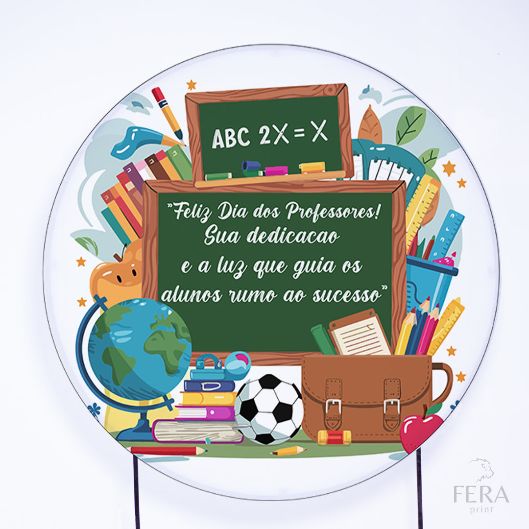 Painel Redondo Dia do Professor Sublimado
