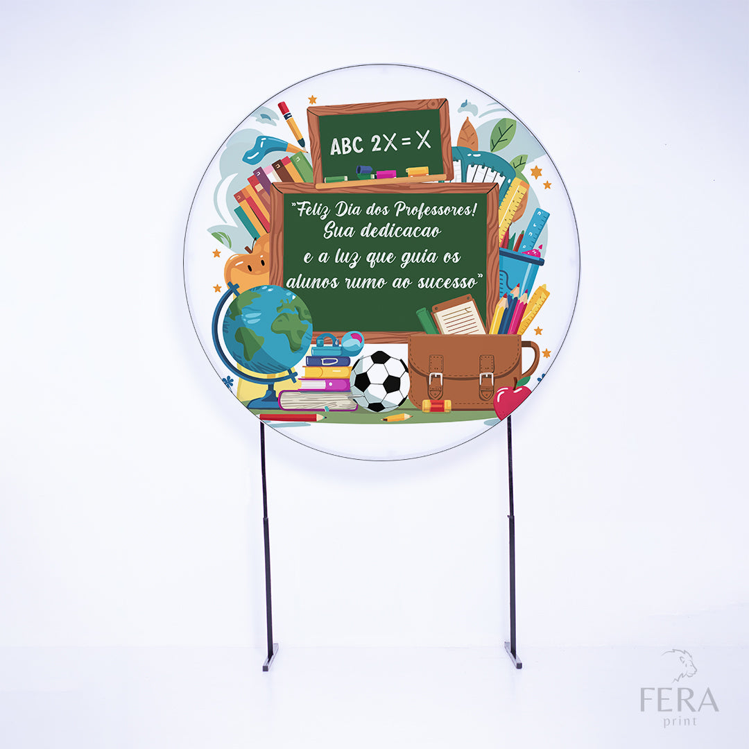 Painel Redondo Dia do Professor Sublimado