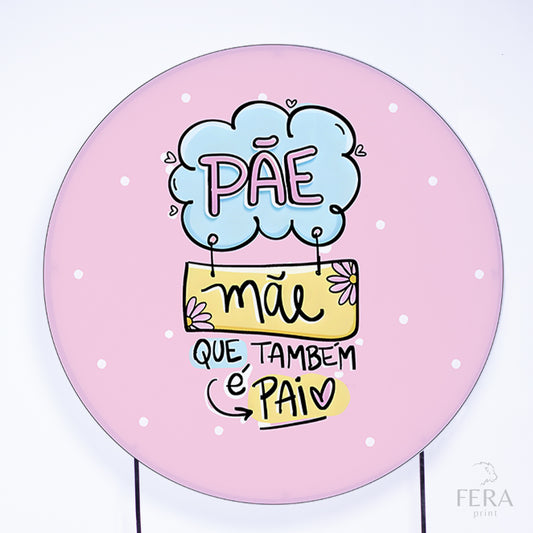 Painel Redondo Dia das Mães Sublimado