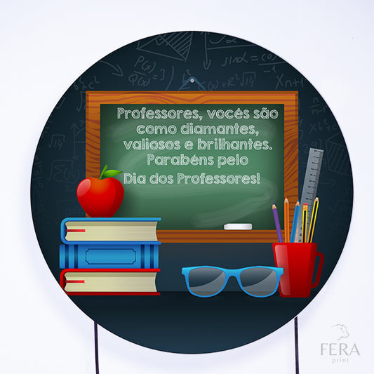 Painel Redondo Dia do Professor Sublimado