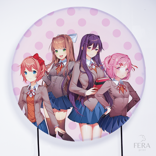 Painel Redondo Doki Rosa Sublimado