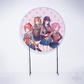 Painel Redondo Doki Rosa Sublimado