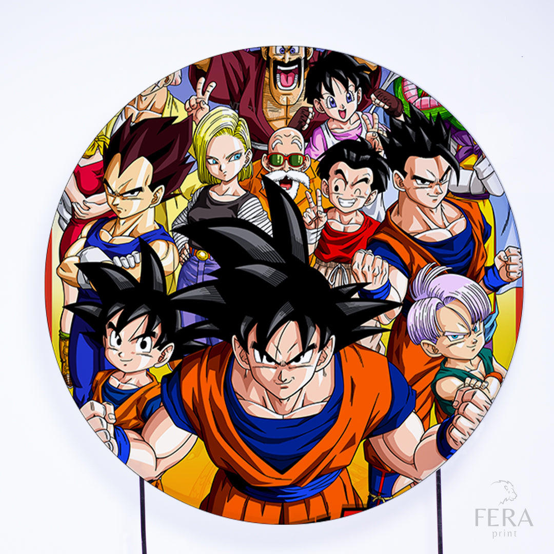 Painel Redondo Dragon Z Sublimado