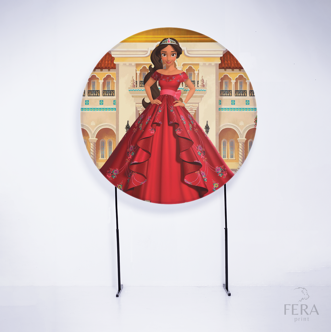 Painel Redondo Princesa Latina Sublimado