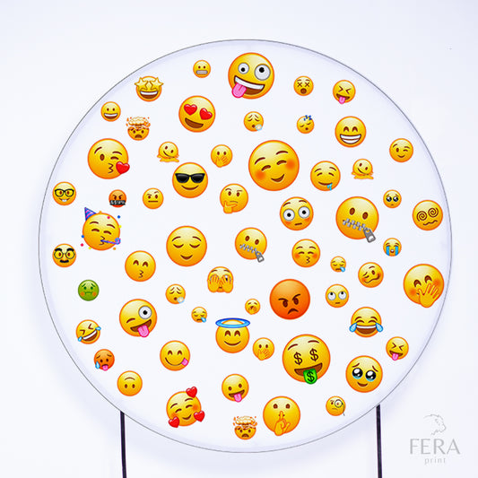 Painel Redondo Emoji Sublimado