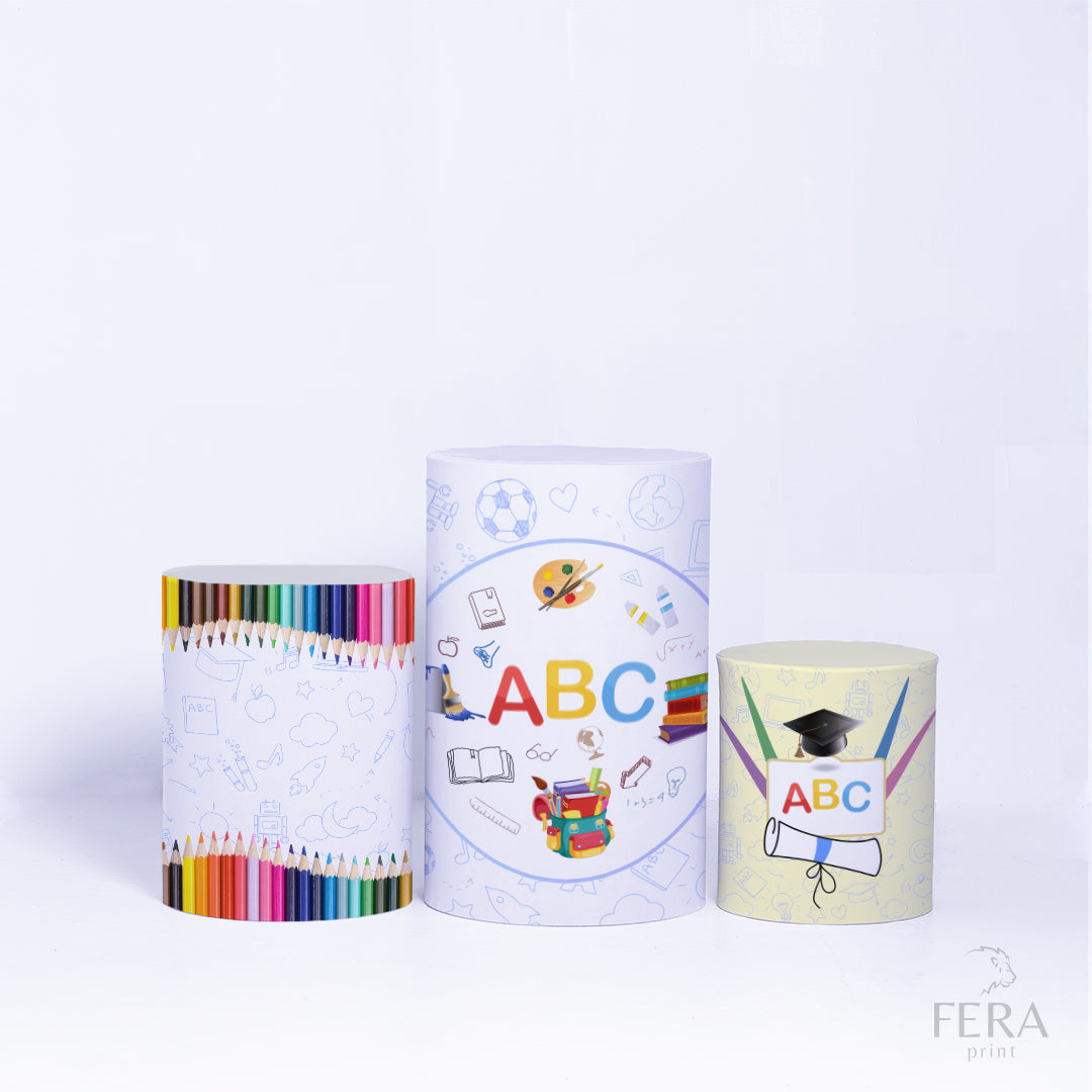 Kit Capa Cilindros + Capa Painel Alfabeto ABC Sublimado