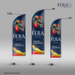 Wind Banner Churrascaria Face Dupla Somente a Bandeira