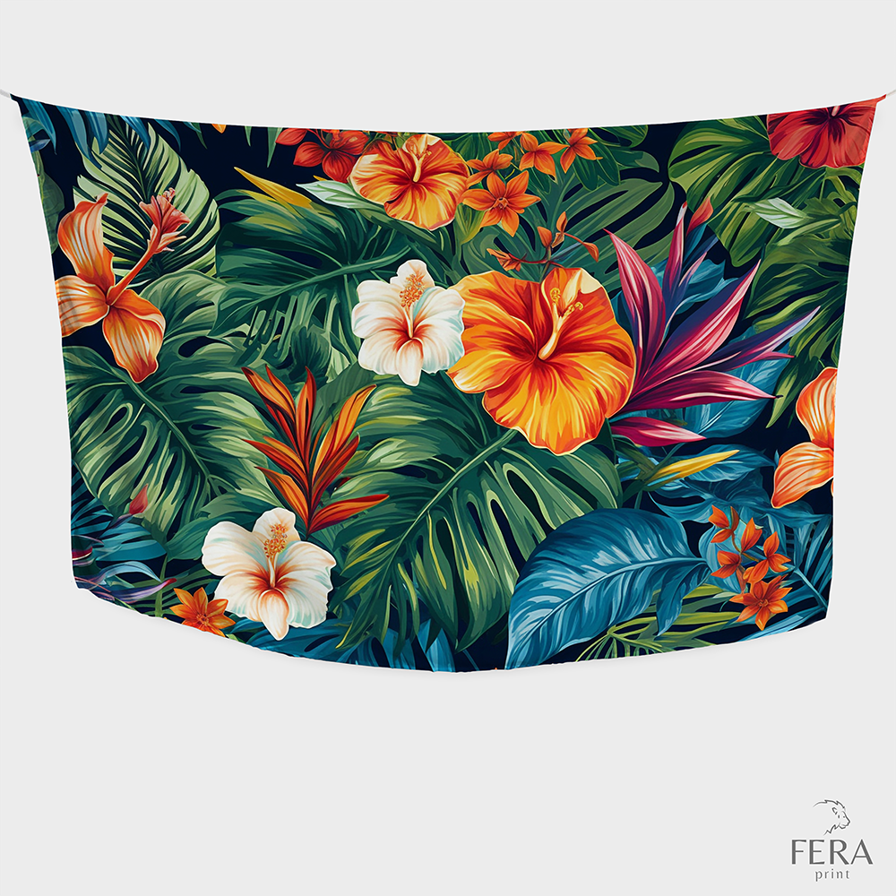 Canga/Pareô Sublimado Floral 1,00x1,50m