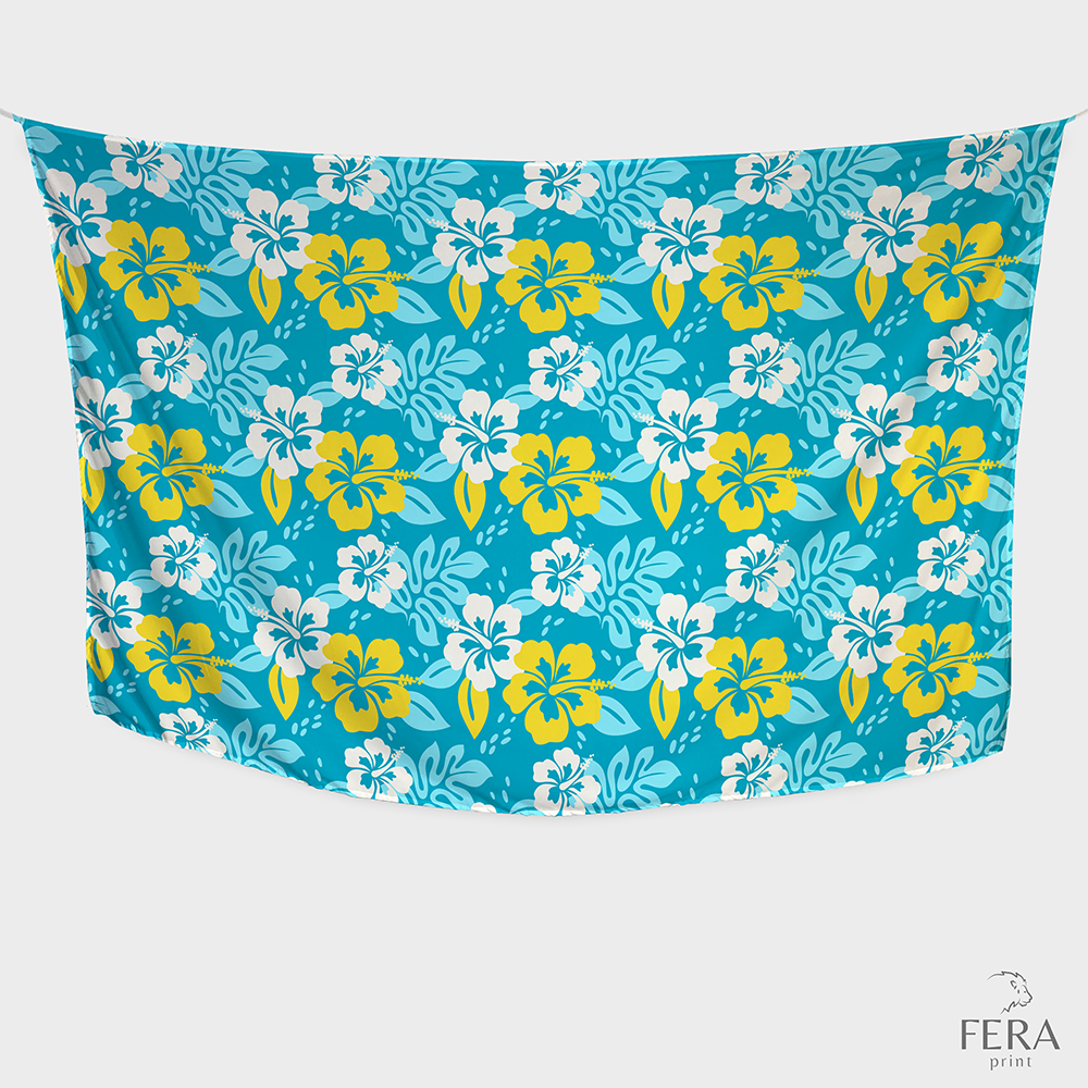 Canga/Pareô Sublimado Floral 1,00x1,50m