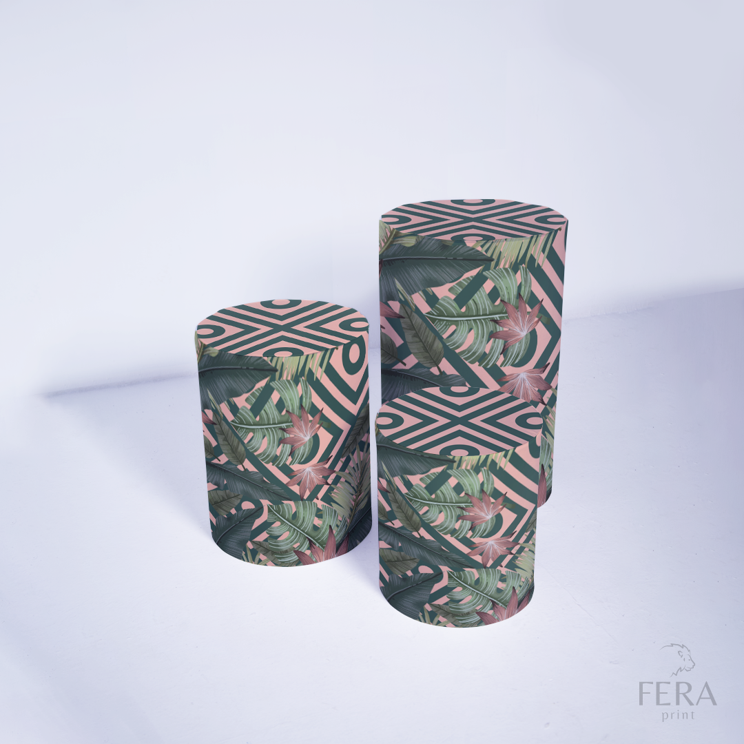 Kit Capa Cilindros + Capa Painel Folhas Sublimado
